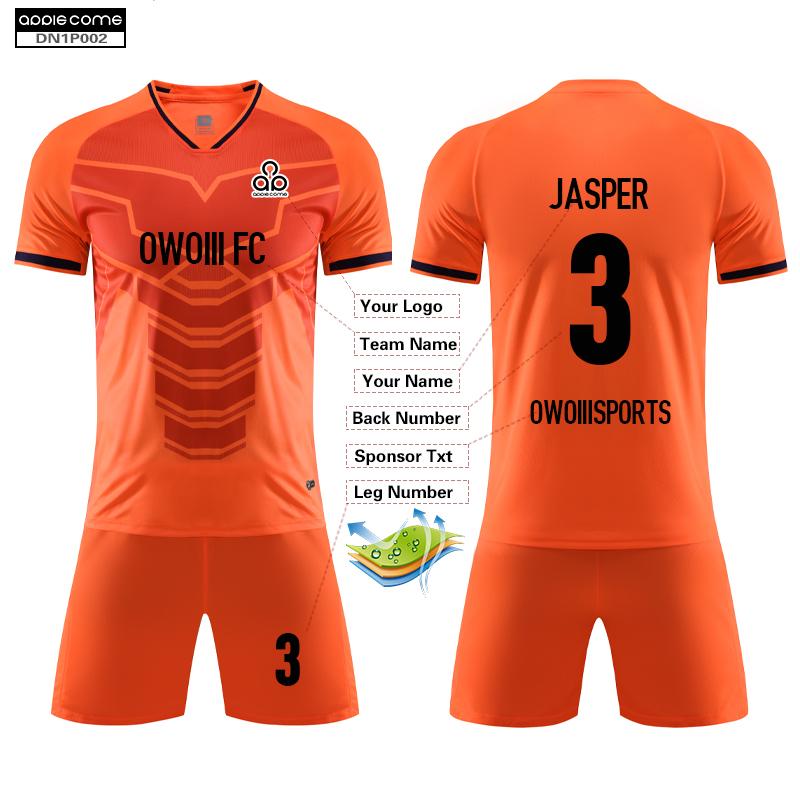 Soccer Jersey Custom DN1P002 Orange - applecome