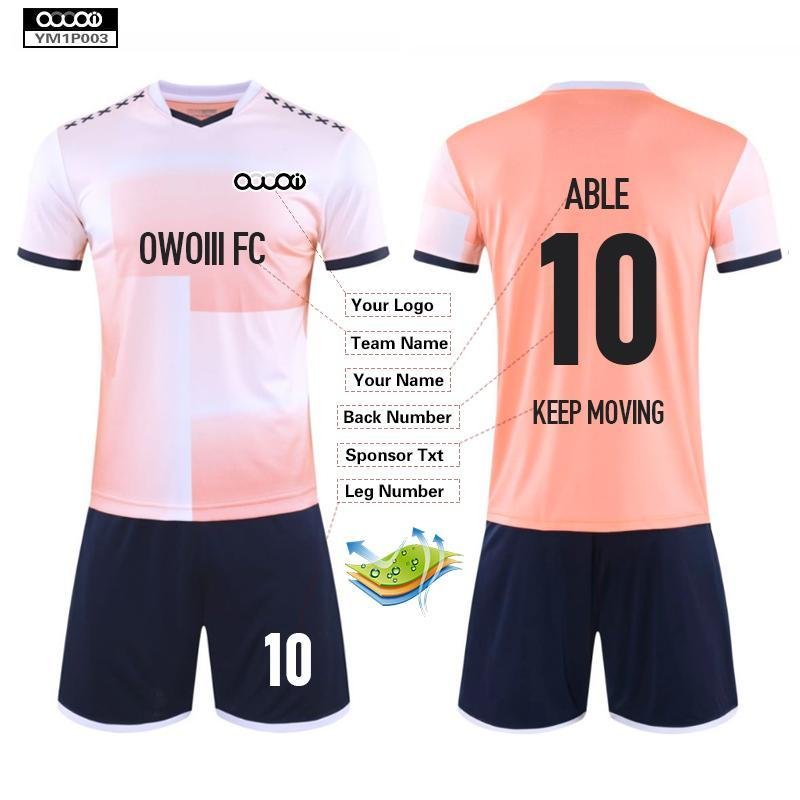 Soccer Jersey Custom YM1P003 Pink - applecome