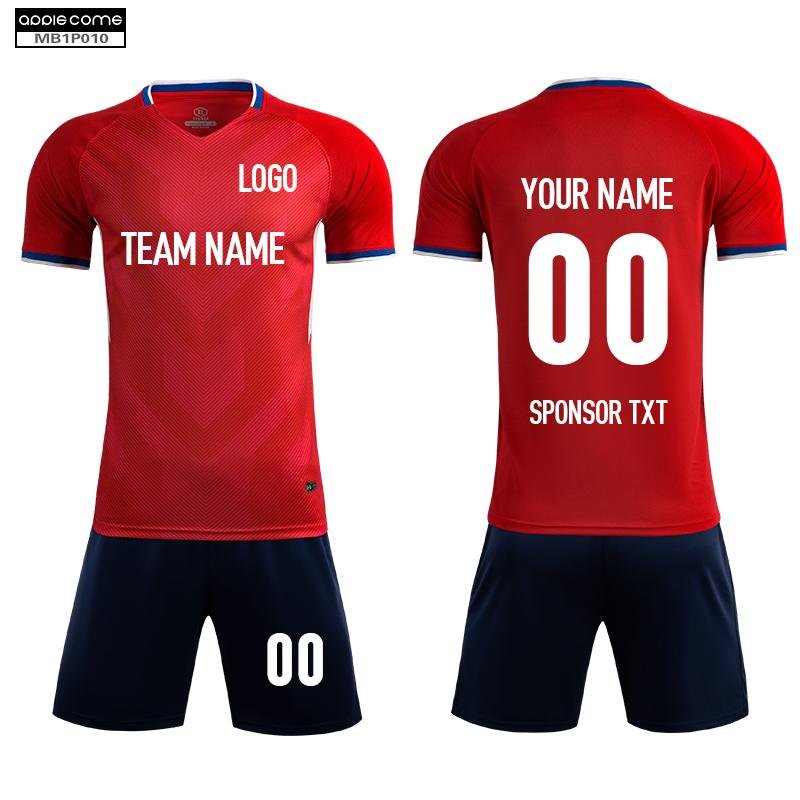Soccer Jersey Custom MB1P010 Red - applecome