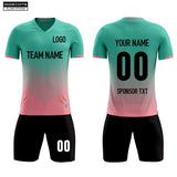 Soccer Jersey Custom KJW1P009 Pink Greenish - applecome