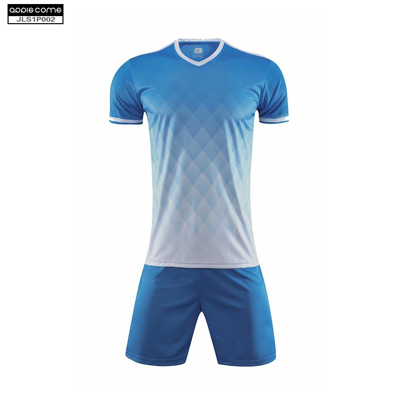 Soccer Jersey Custom JLS1P002 Light Blue - applecome