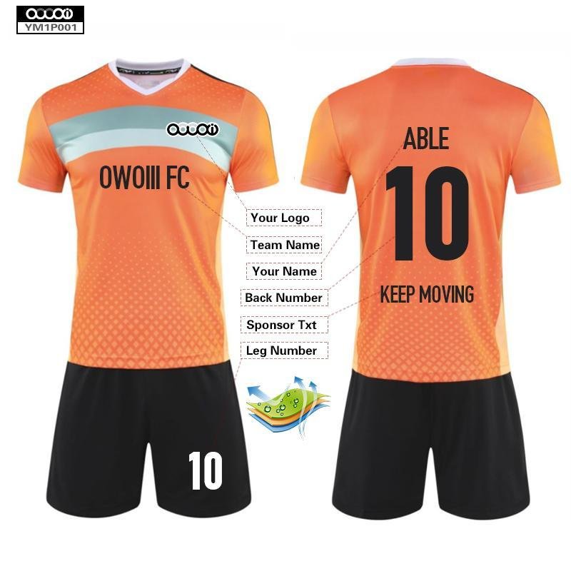 Soccer Jersey Custom YM1P001 Orange - applecome