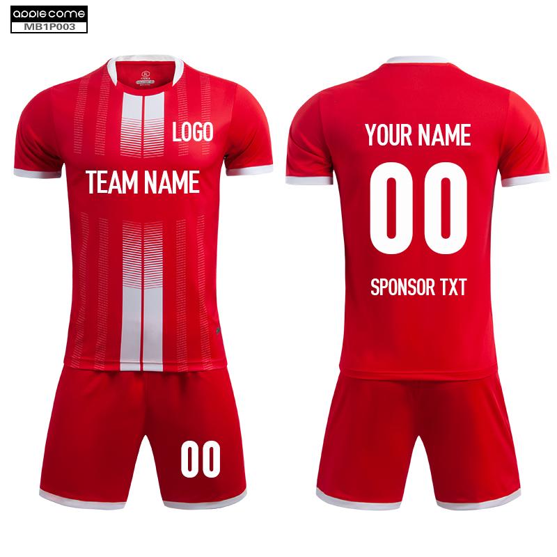 Soccer Jersey Custom MB1P003 Red - applecome
