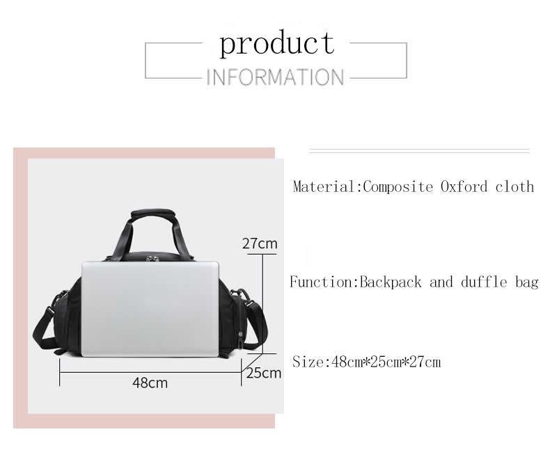Multifunctional backpack Outdoor Sports Duffle Bag WADE6N0077 - applecome