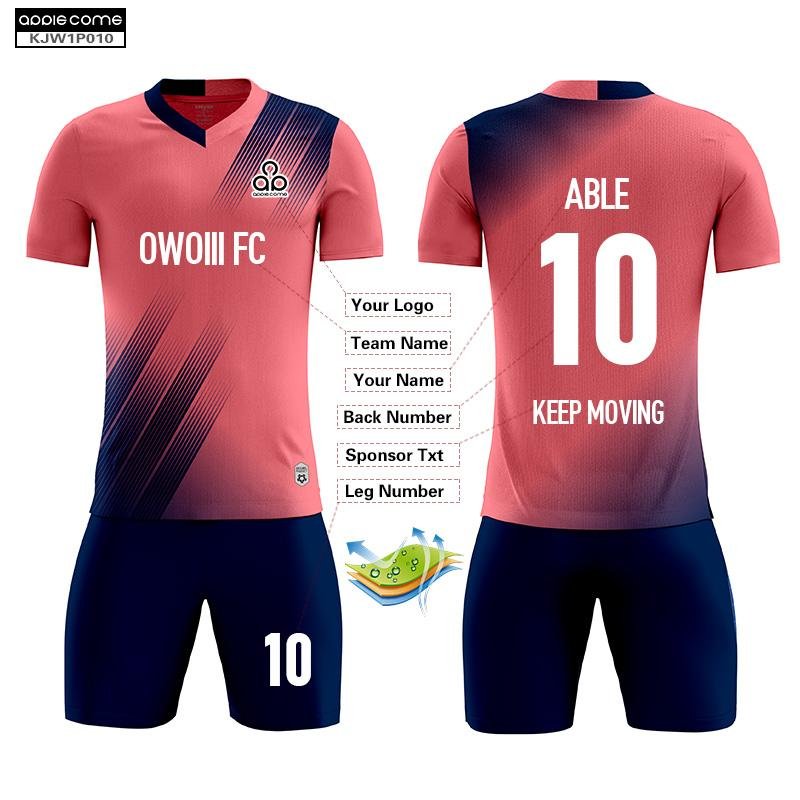 Soccer Jersey Custom KJW1P010 Pink - applecome