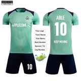 Soccer Jersey Custom MB1P009 Aqua Green - applecome