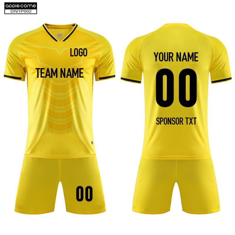 Soccer Jersey Custom DN1P002 Yellow - applecome