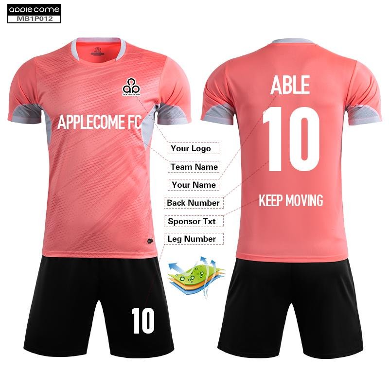 Soccer Jersey Custom MB1P012 Light Pink - applecome