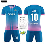 Soccer Jersey Custom KJW1P004 Lake Blue - applecome