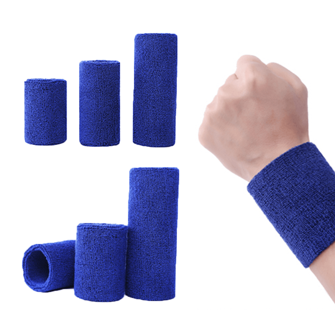 Wrist Sweatband in 10 Different Colors,Made by High Elastic Meterial Comfortable Pressure Protection,Athletic Wristbands Armbands CM6P0019 - applecome